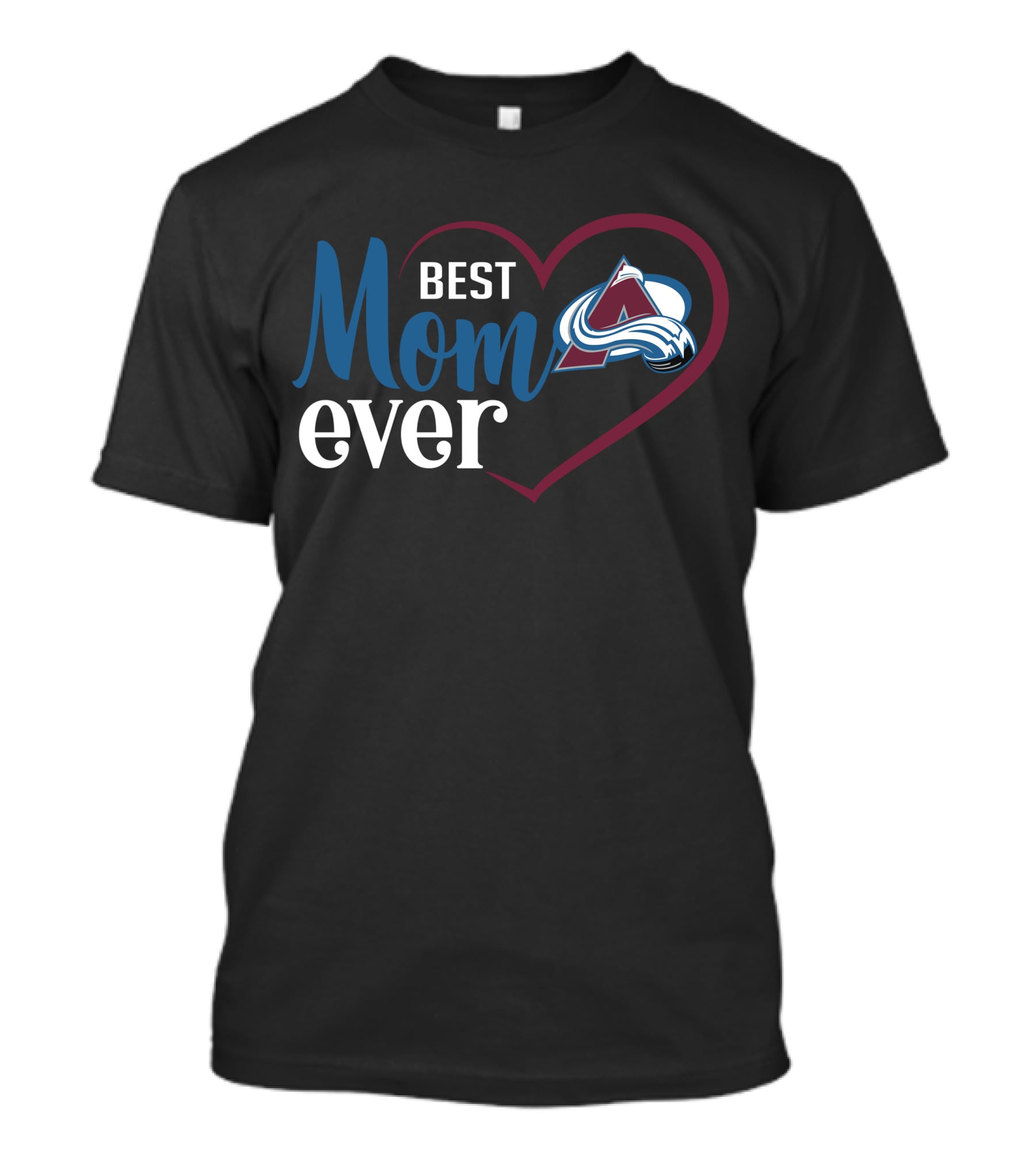 Best Mom Ever Colorado Avalanche Heart T-Shirt
