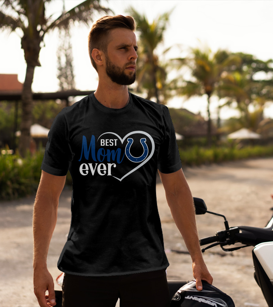 Indianapolis Colts Best Mom Ever Heart T-Shirt