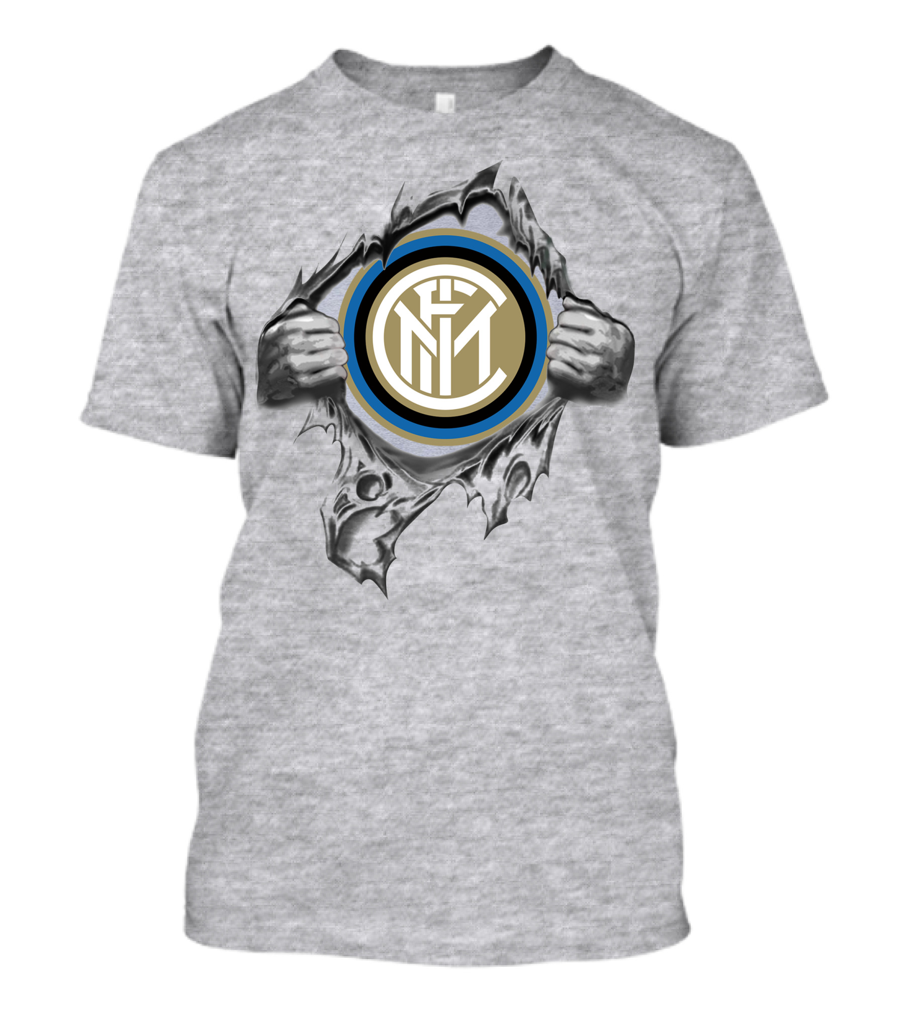 Inter Milan Super Fan 296 Iconic Club Logo Tear T-Shirt