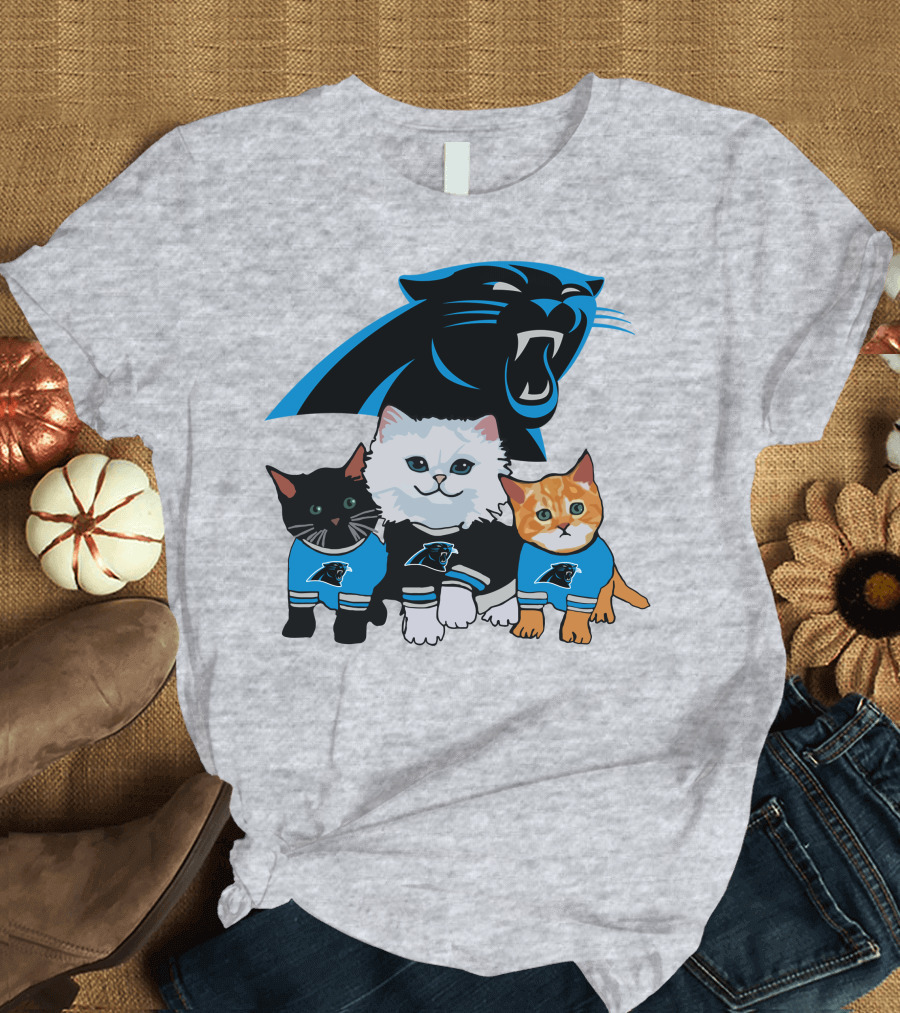 Carolina Panthers Cat Trio T-Shirt