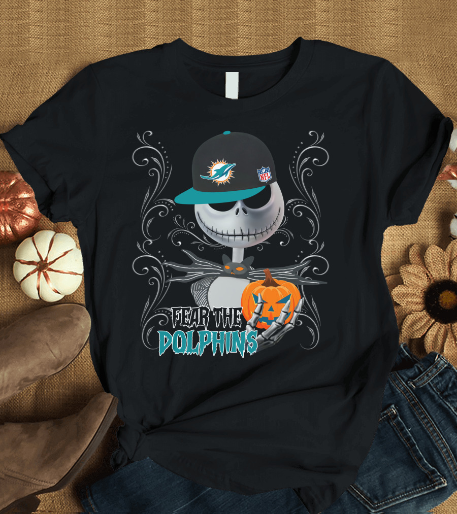 Fear the Dolphins Miami Halloween NFL T-Shirt