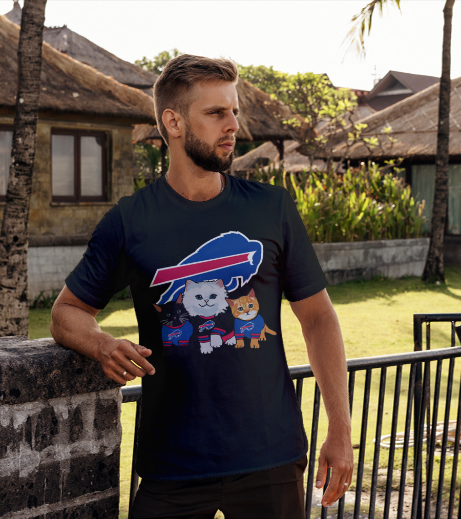Buffalo Bills Cats In Team Jerseys T-Shirt