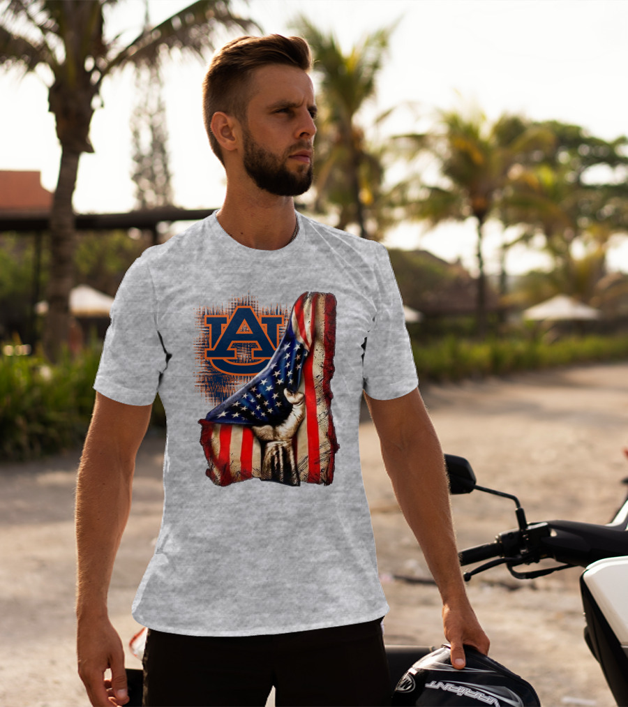 Auburn Tigers American Flag Patriotic T-Shirt