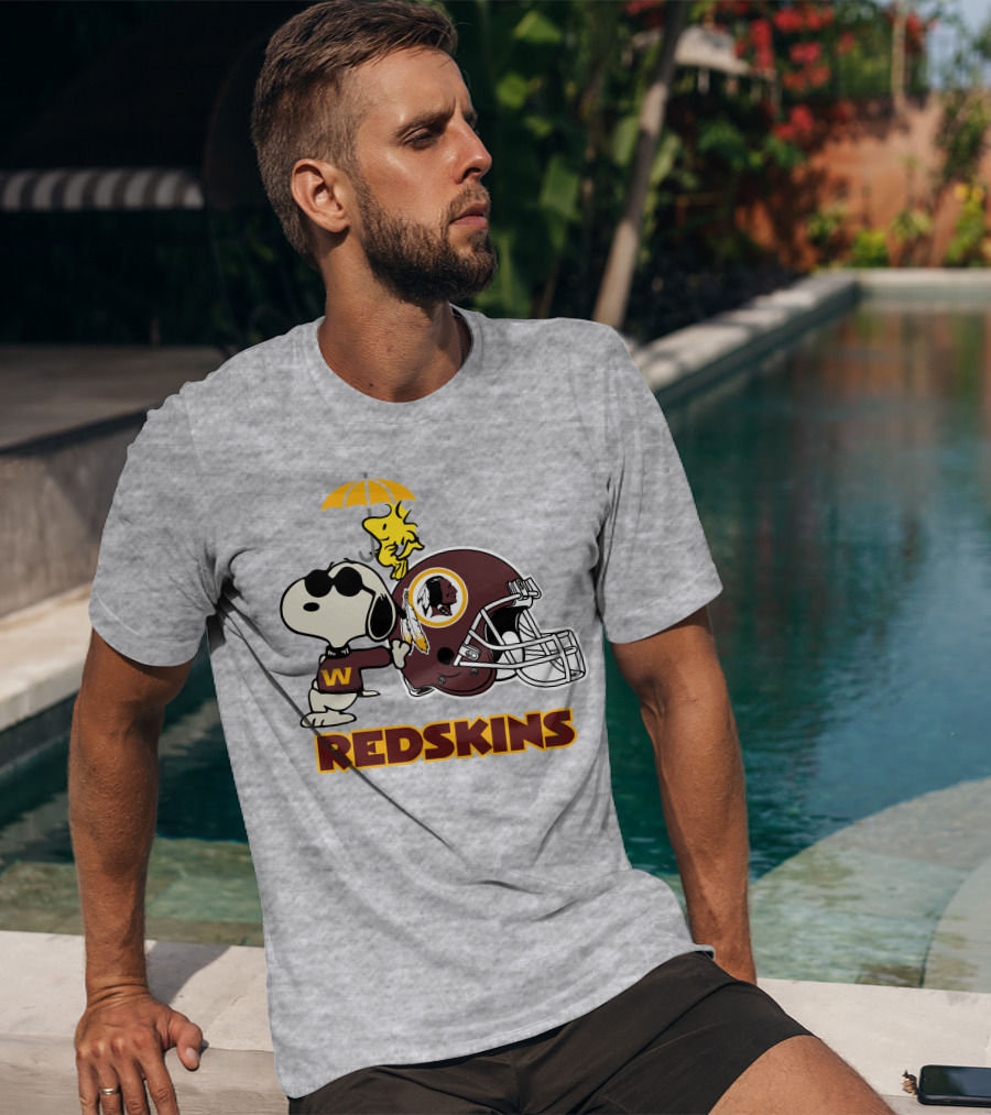 Snoopy Woodstock Redskins Helmet Washington Football Team T-Shirt