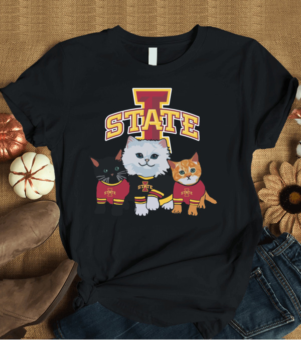 T-Shirt: Iowa State Cyclones Cats Trio T-Shirt Iowa State Cyclones Cats Trio T-Shirt