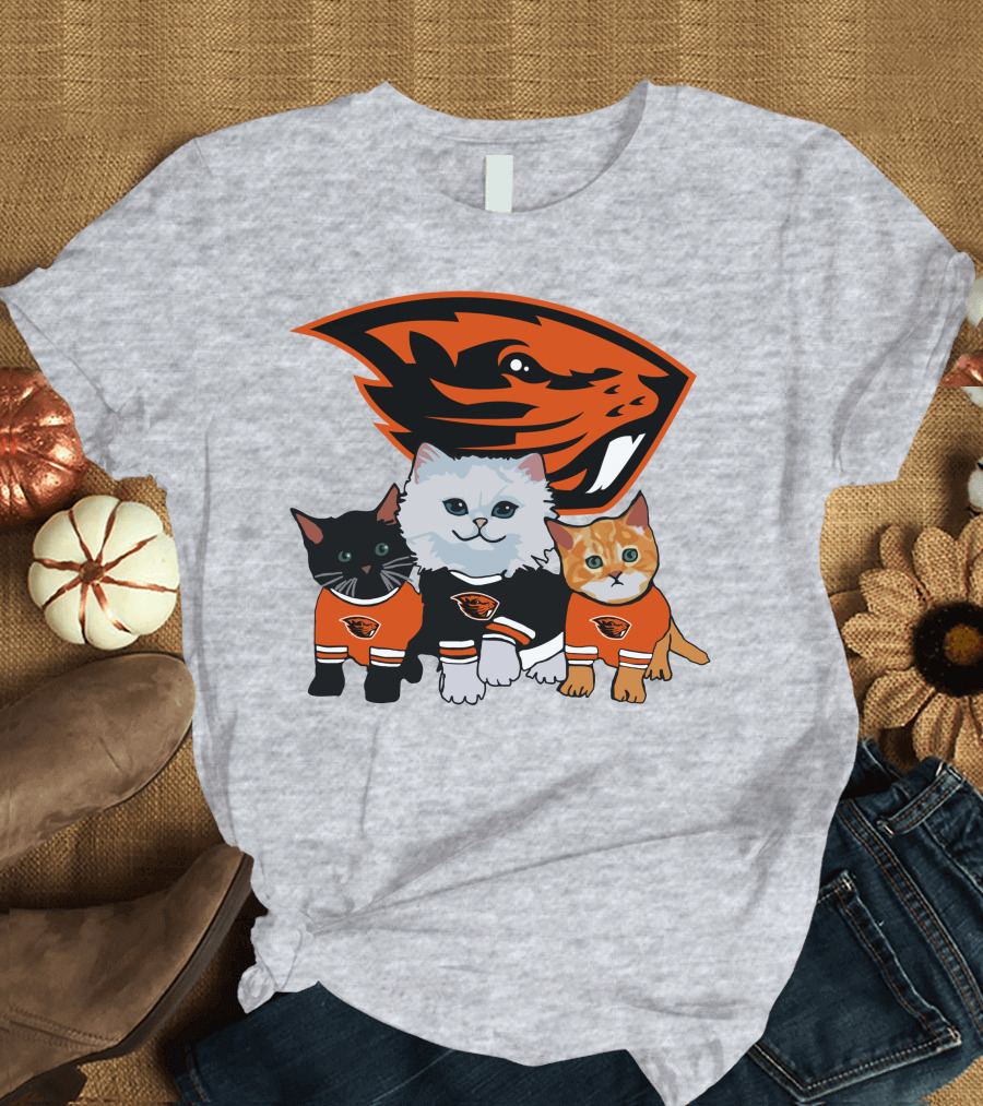 Oregon State Beavers Cats in Team Jerseys T-Shirt