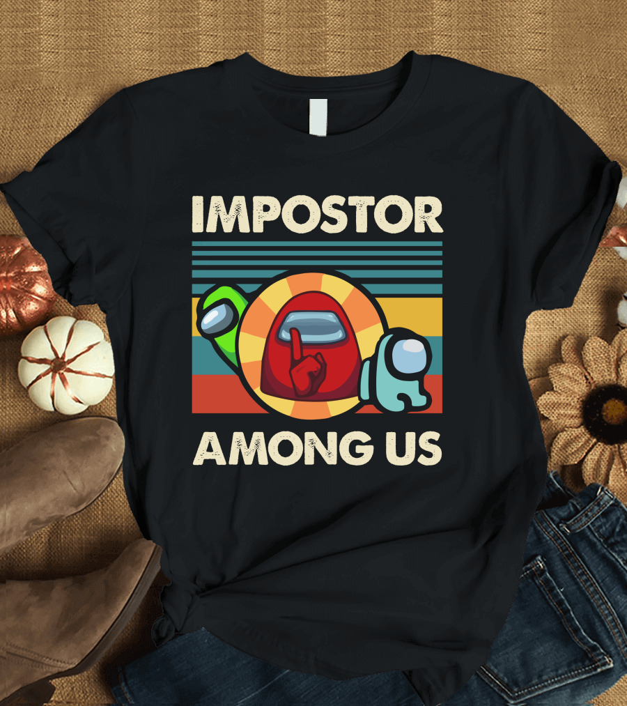 IMPOSTOR AMONG US Retro Crewmates T-Shirt
