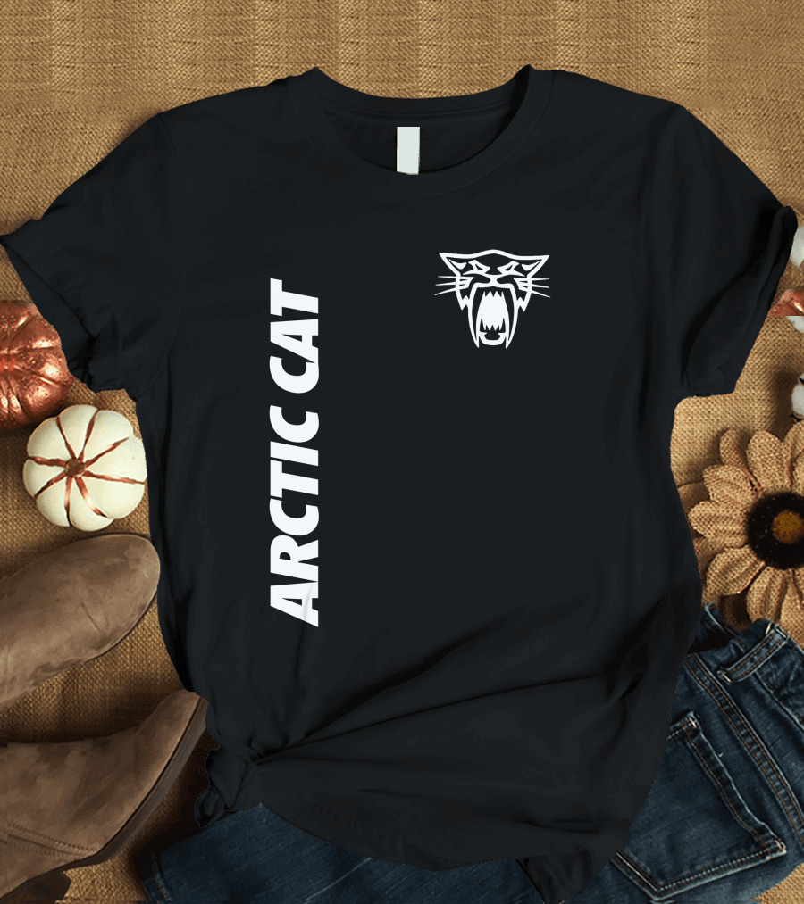 Arctic Cat Logo With Fierce Cat Head T-Shirt