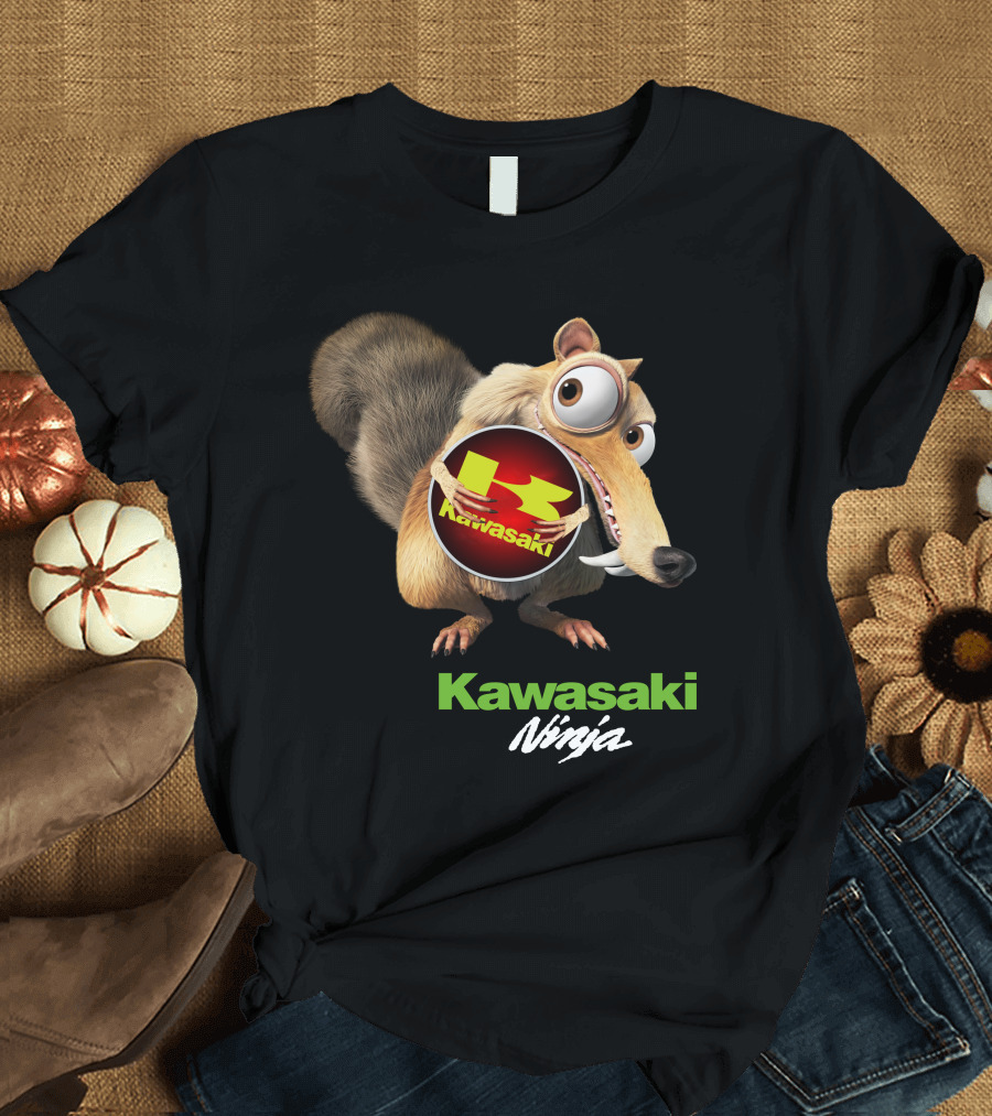 Kawasaki Ninja Ice Age Squirrel Crossover T-Shirt