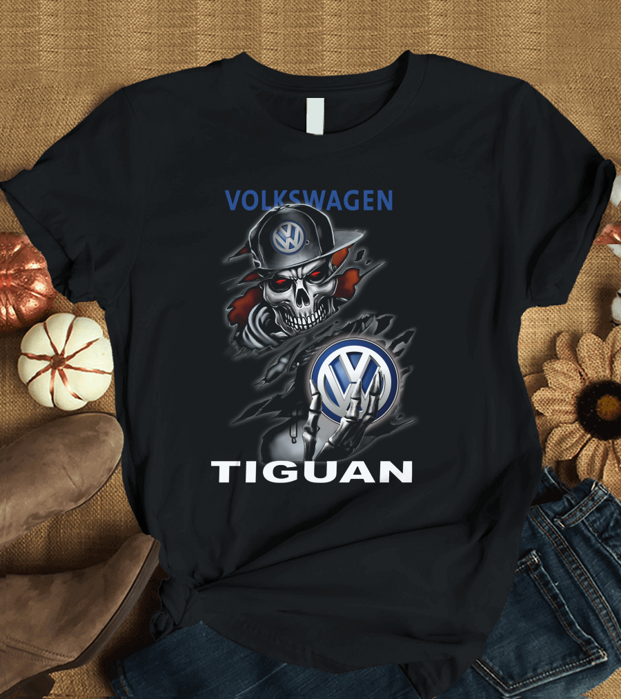 VOLKSWAGEN TIGUAN Skull Holding Emblem T-Shirt