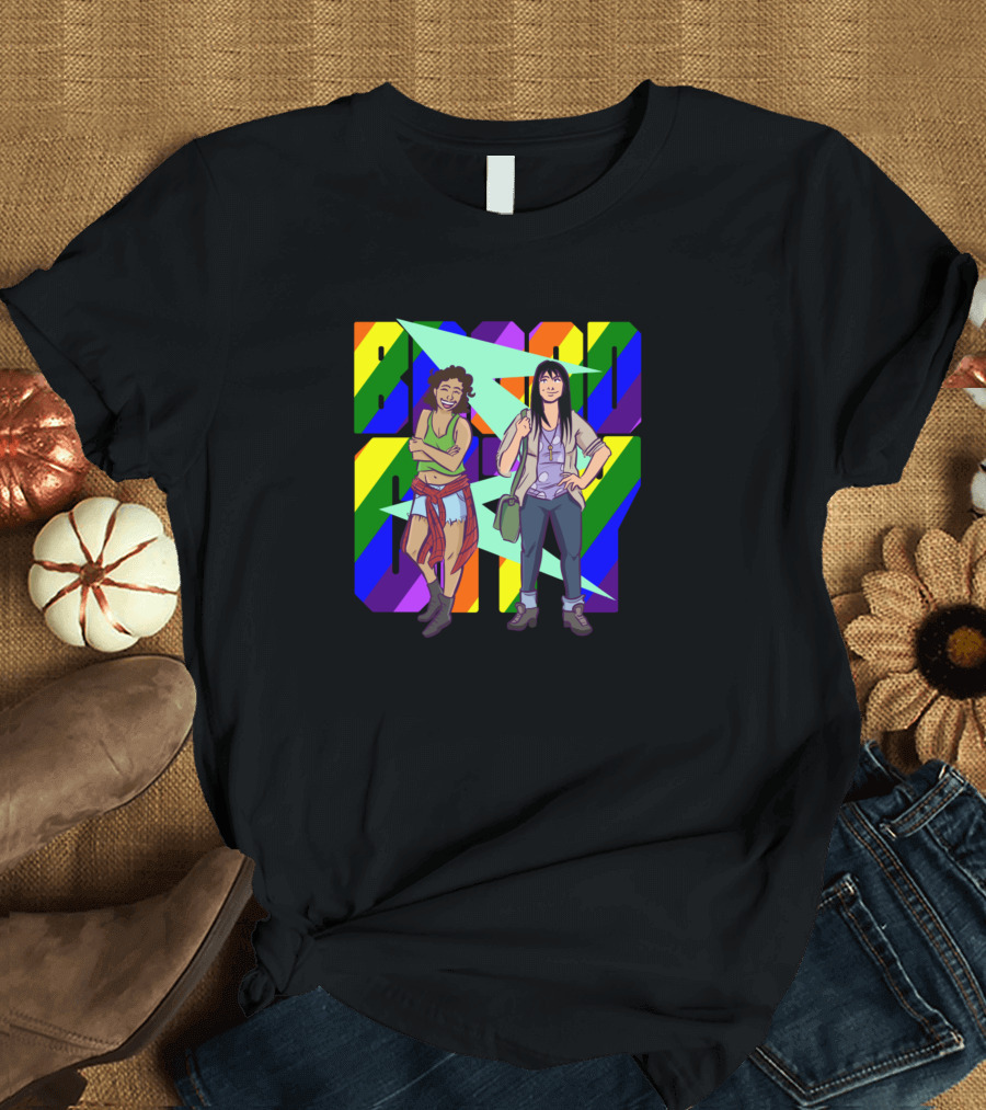 Broad City Ilana Abbi Rainbow Lightning T-Shirt
