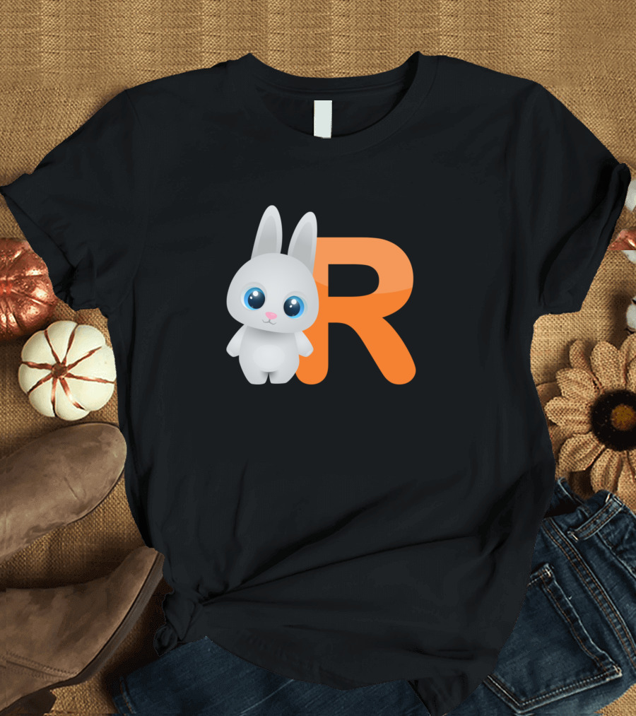 R Rabbit Animal Alphabet T-Shirt