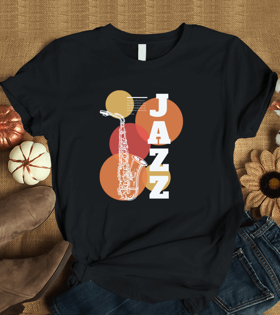 Jazz Stan Getz Saxophone Circles T-Shirt