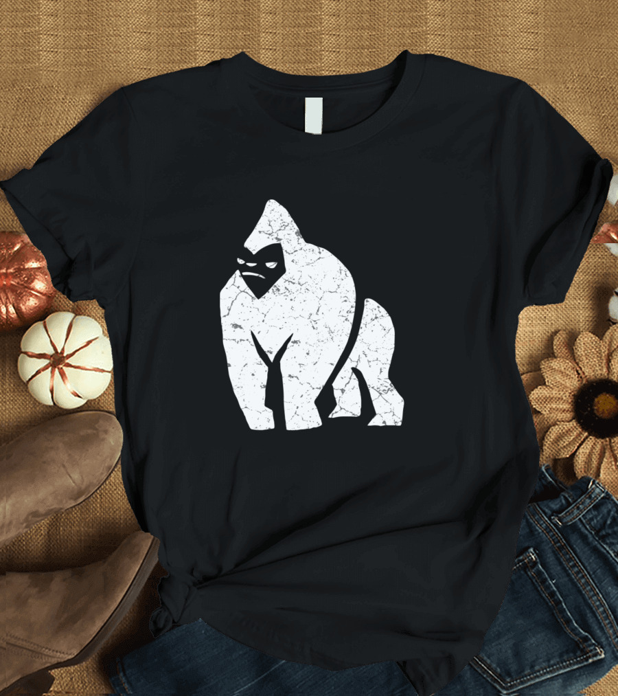 Silverback Gorilla Bold White T-Shirt