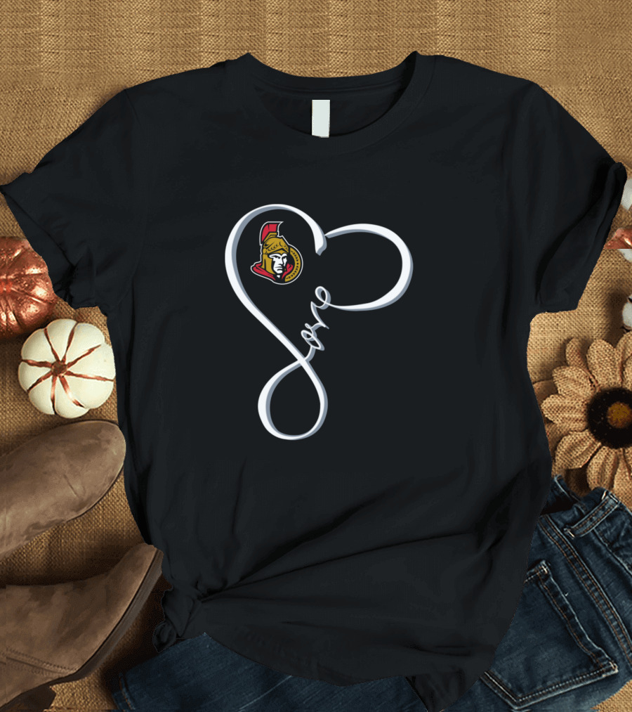 Love Ottawa Senators Heart T-Shirt