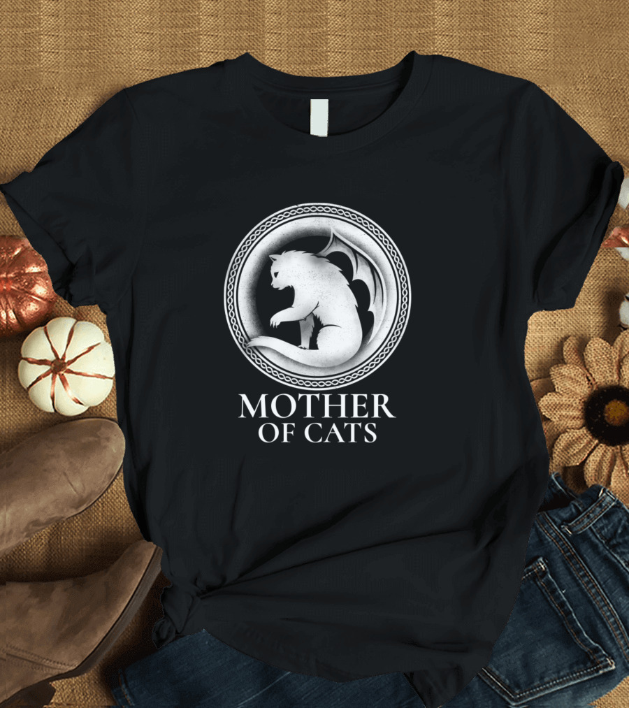 Mother of Cats Dragon Emblem Kitty T-Shirt