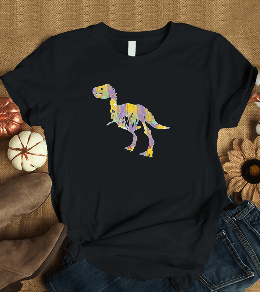 Tyrannosaurus Rex Colorful Skeleton T-Shirt