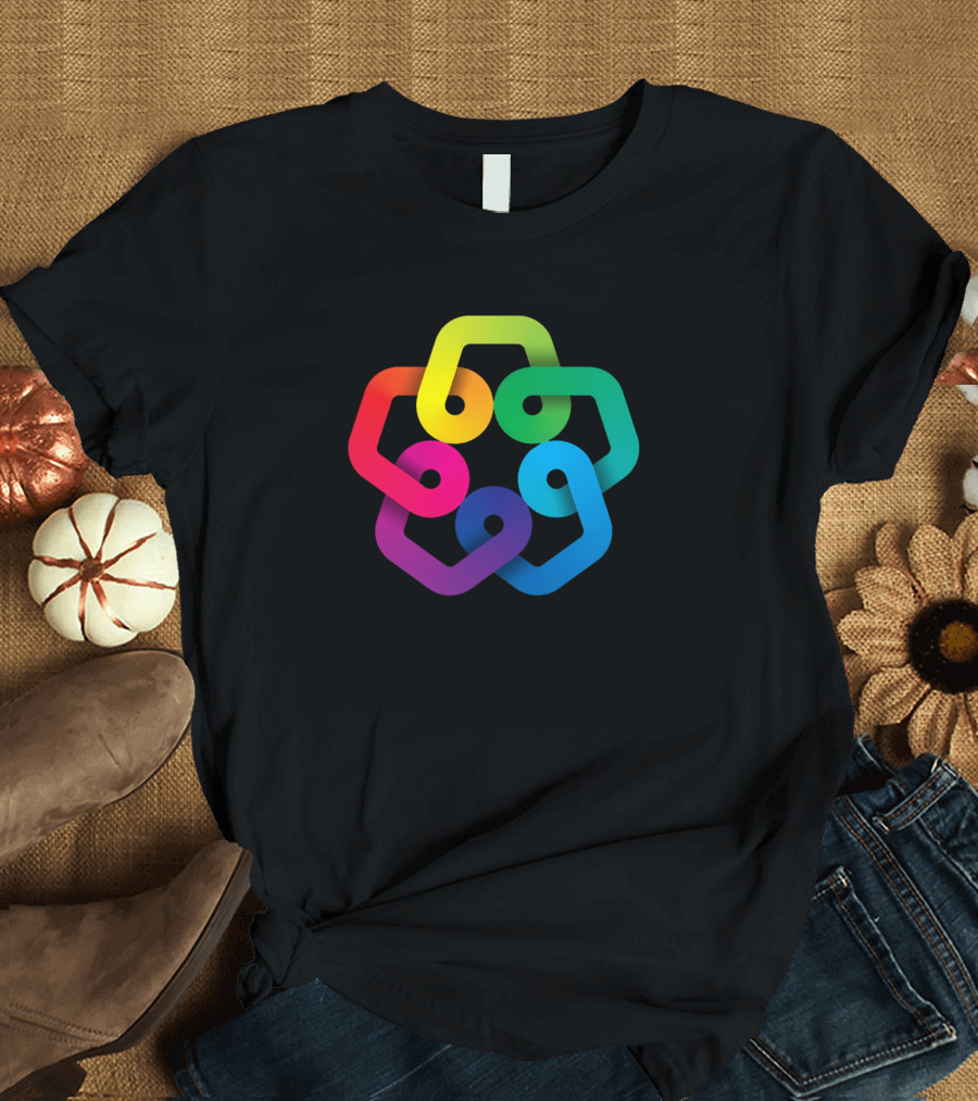 OpenAI Logo Rainbow Hexagon T-Shirt