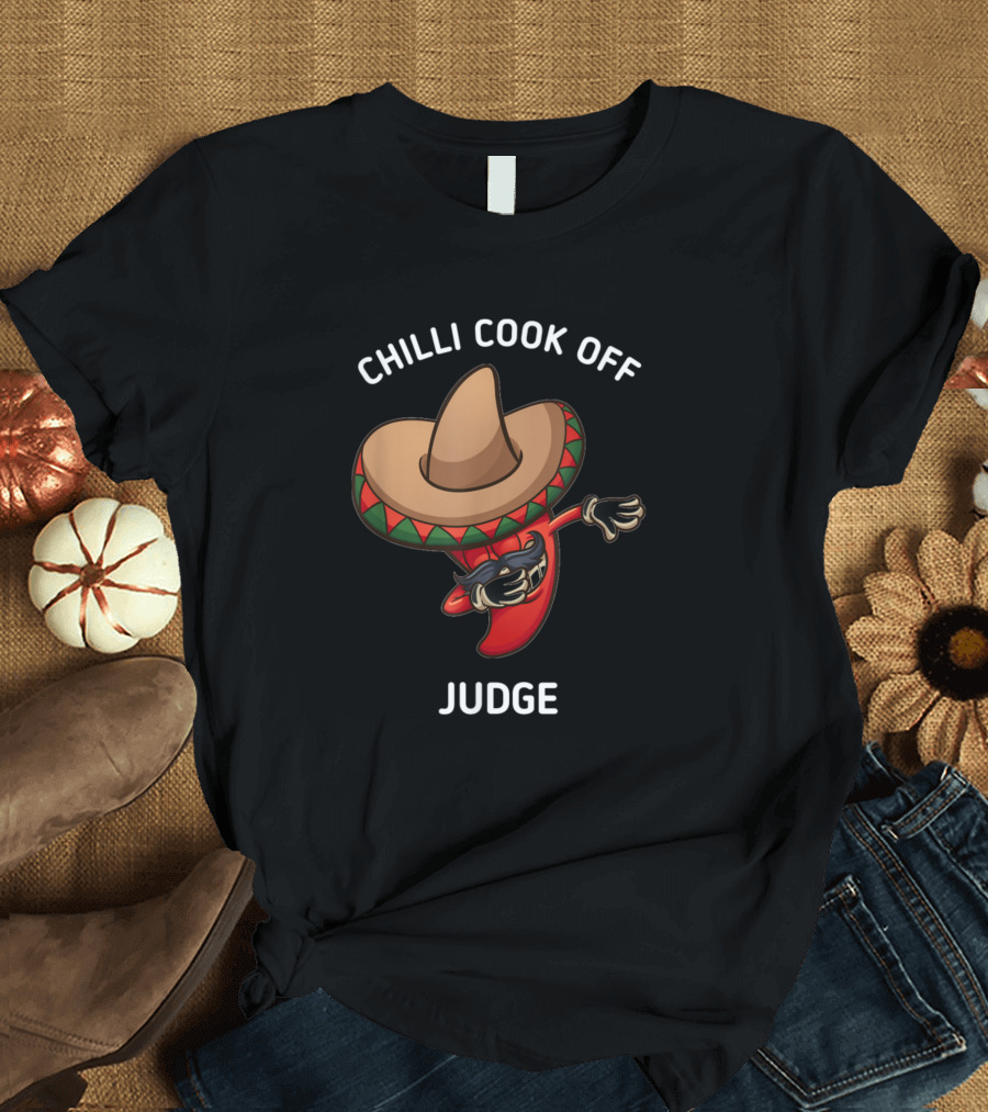 Chili Cook Off Judge Sombrero Red Pepper Dabbing Party T-Shirt