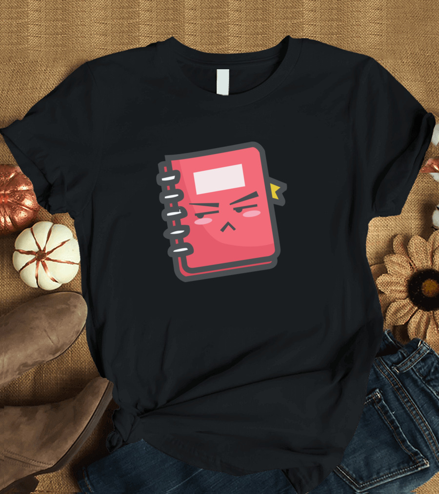 Grumpy Red Notebook Spiral Face T-Shirt