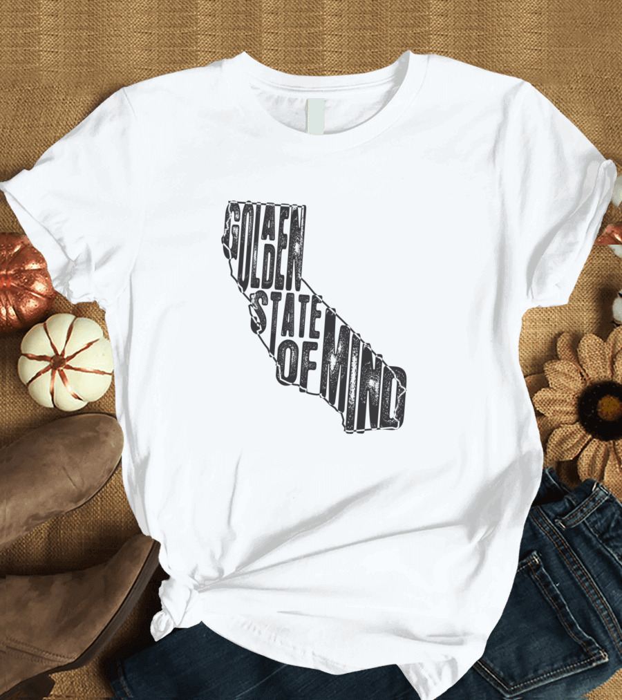 A Golden State of Mind California Outline T-Shirt