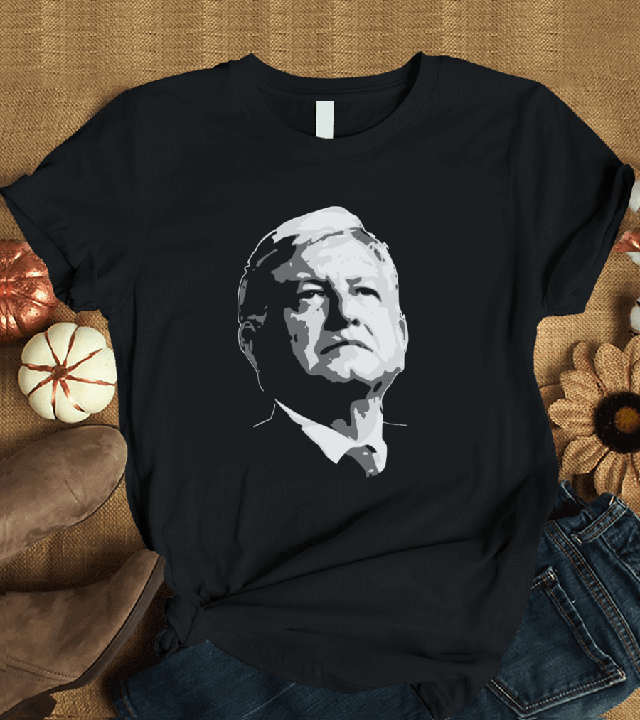 Amlo Monochrome Portrait Visionary T-Shirt