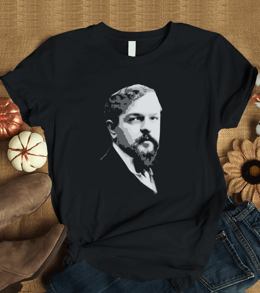 Claude Debussy Black and White Portrait T-Shirt