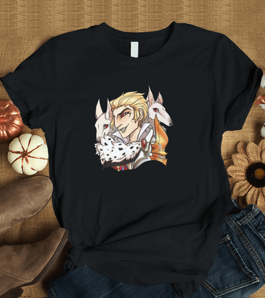 Count Lucio Character with Wolves from The Arcana Visual Novel Game T-Shirt