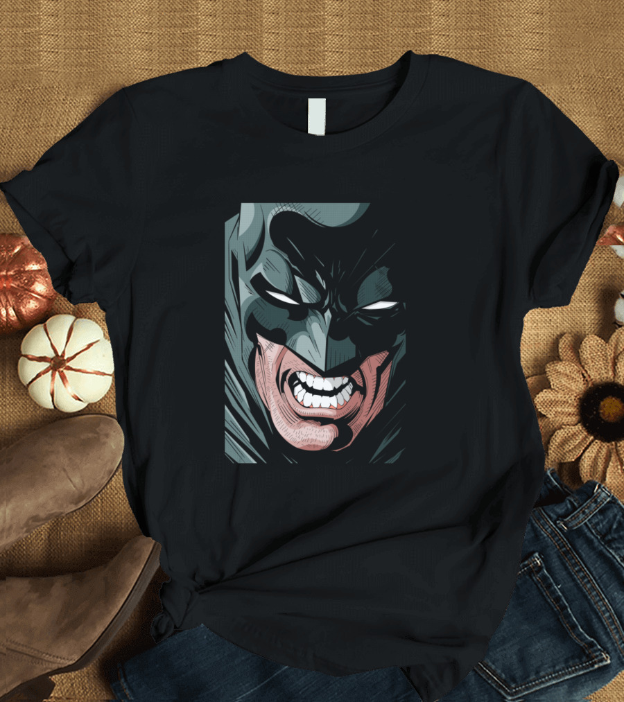 Batman Intense Comic Book Art Face Closeup T-Shirt