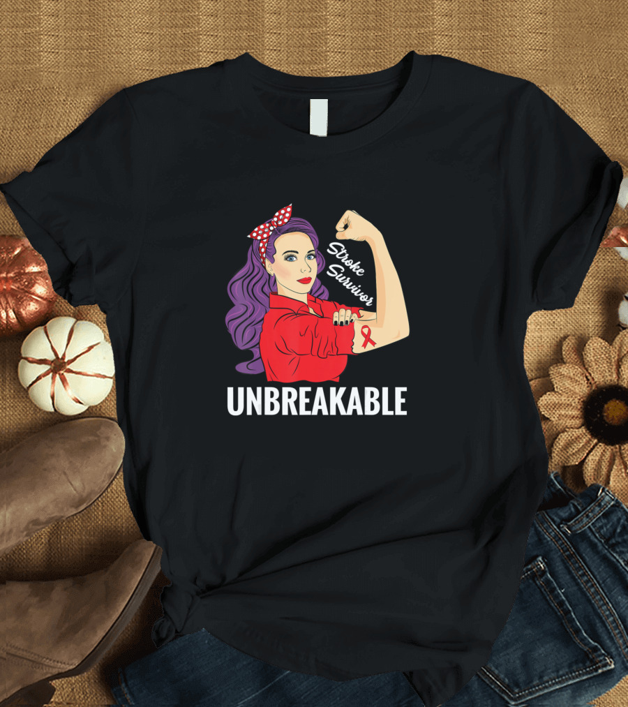 Stroke Survivor Awareness Unbreakable Strength T-Shirt