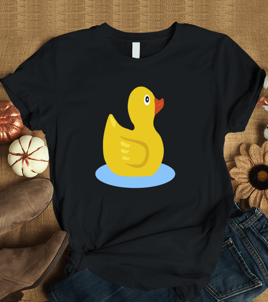 Rubber Duck on Water Background T-Shirt