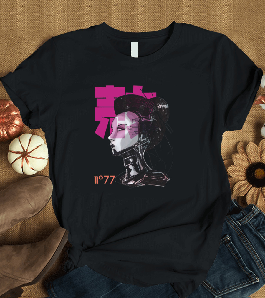 Cyber Girl 77 Futuristic Aesthetic T-Shirt