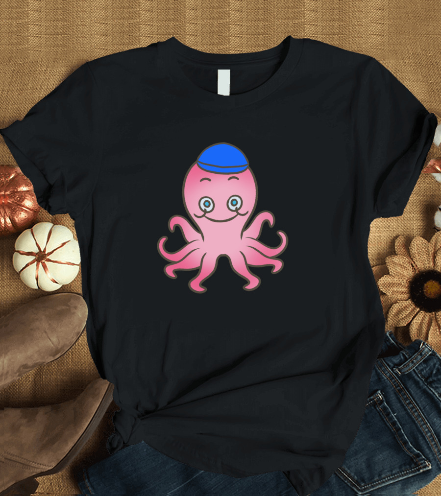 Octopus Schoolboy with Blue Cap T-Shirt