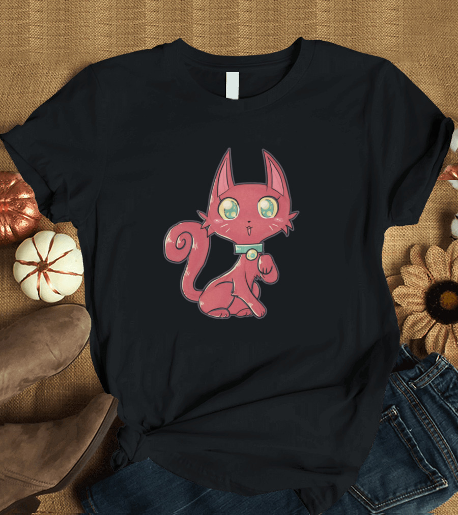 Red Kitten Beauty with Lovely Smile T-Shirt