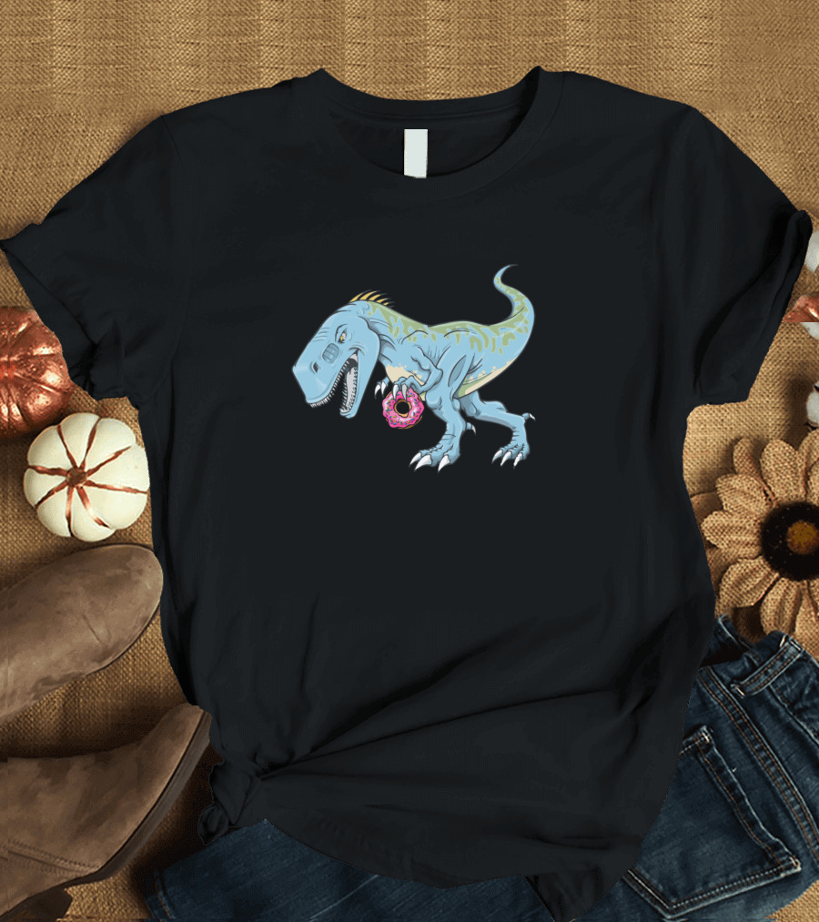 Dinosaur Donut Dino Doughnut T-Rex Halloween Kids Trex T-Shirt
