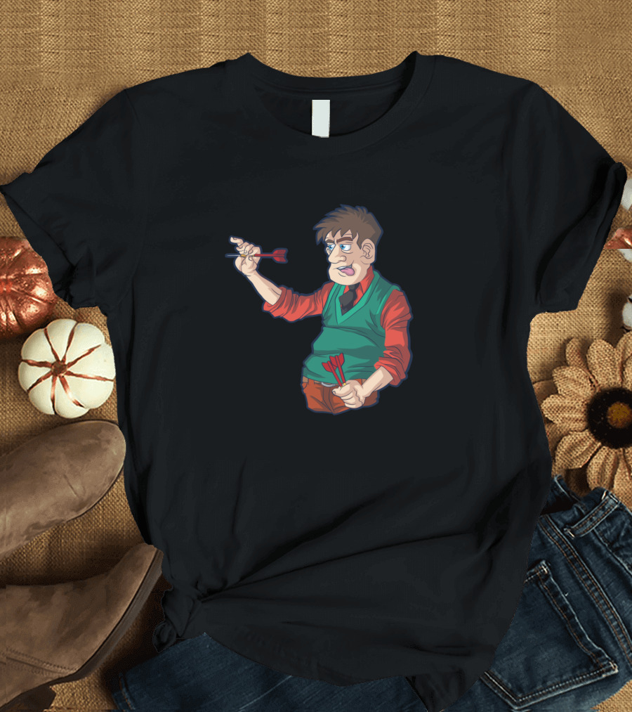 Focusing The Target Small Target Man Holding Darts T-Shirt