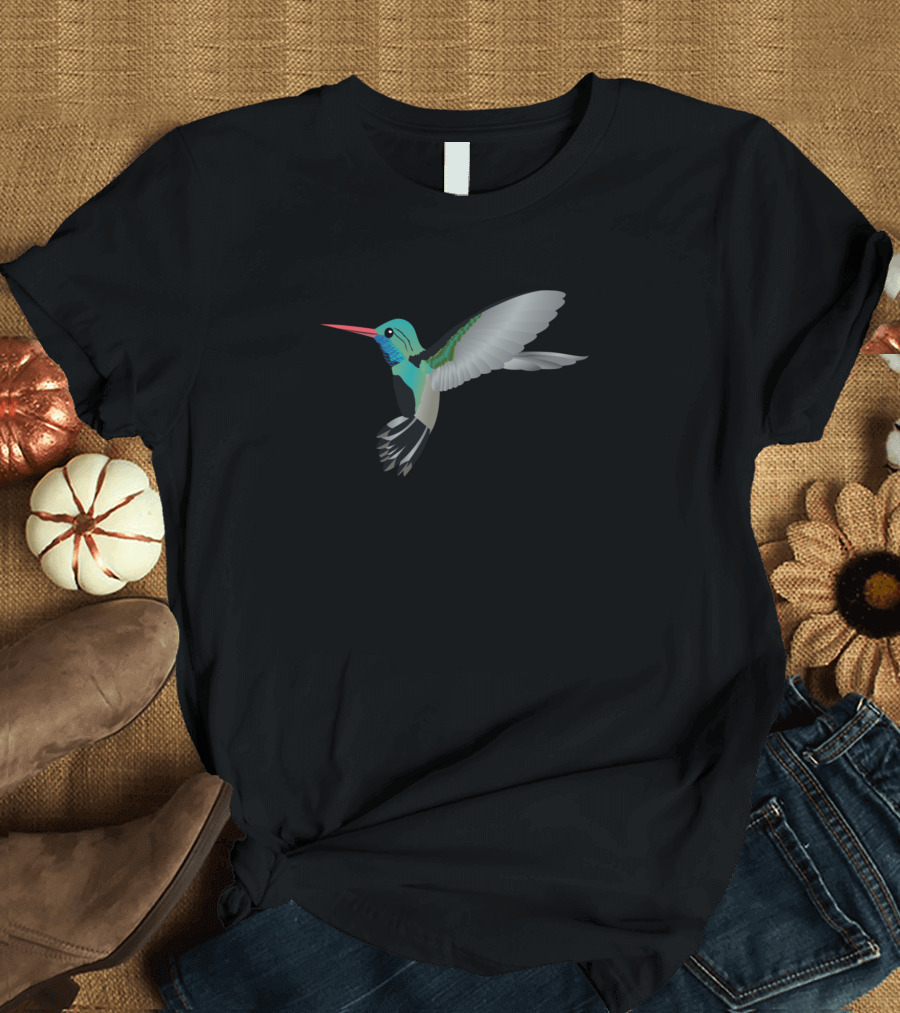 Humming Bird Blue Flight of Serenity T-Shirt