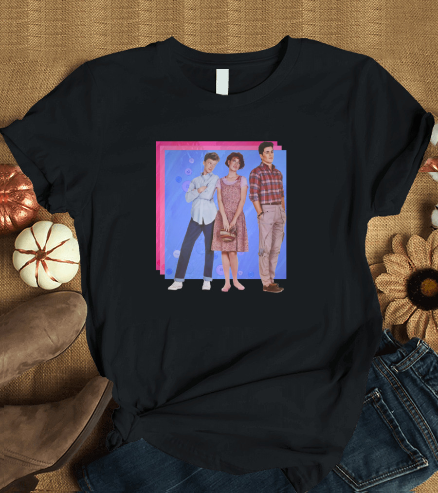 16 Candles Cast Retro Portrait Trio T-Shirt