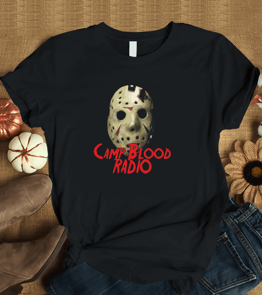 Camp Blood Radio Jason Mask Horror T-Shirt