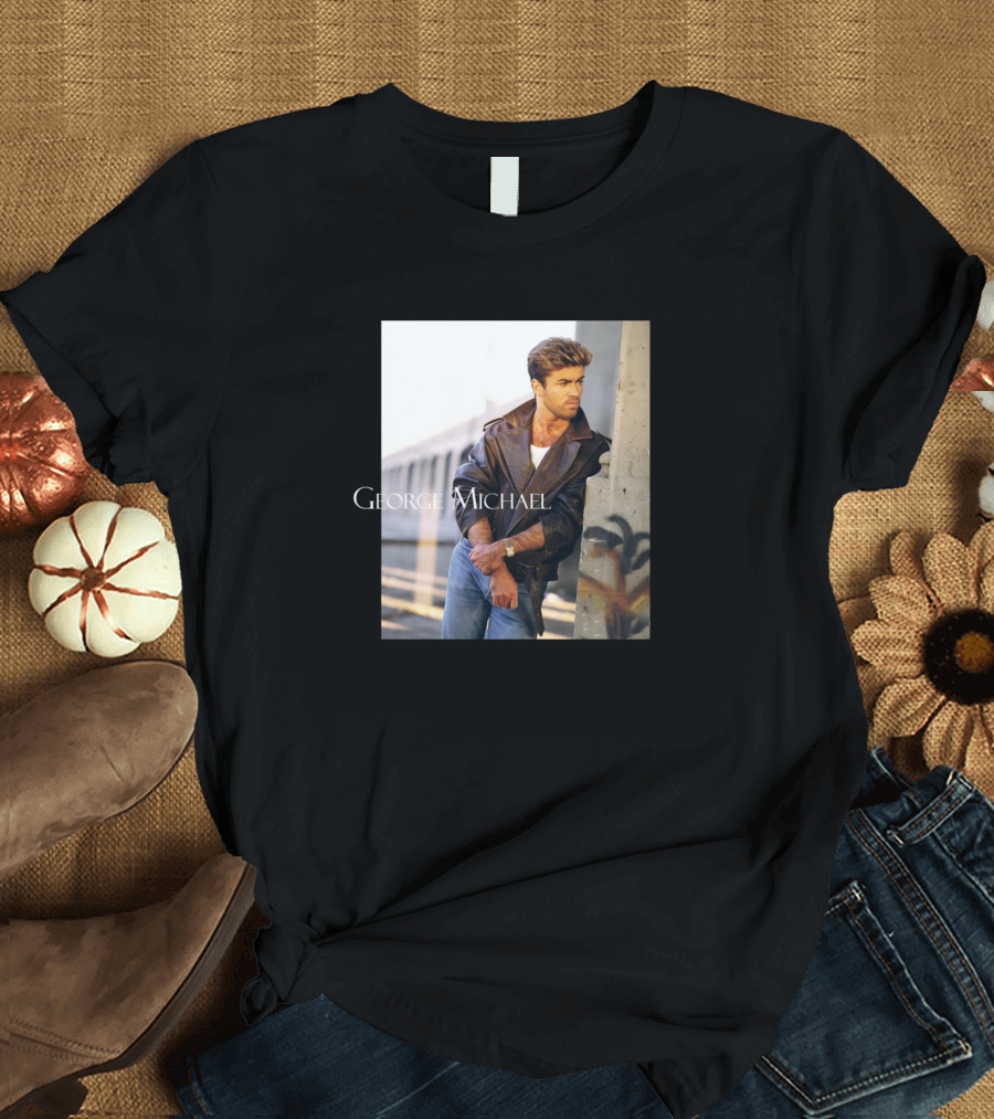 George Michael Icon Leather Jacket T-Shirt