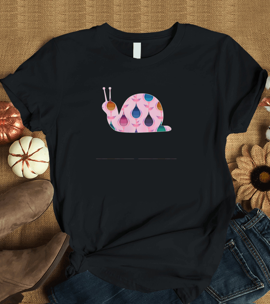 Snail 669 Pastel Patterned Shell T-Shirt