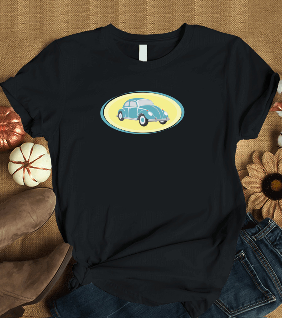 Vintage Iconic Car Classic Beetle Oval Emblem T-Shirt