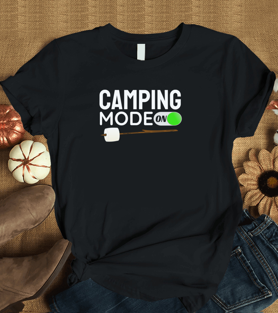 Camping Mode On Marshmallow Stick T-Shirt