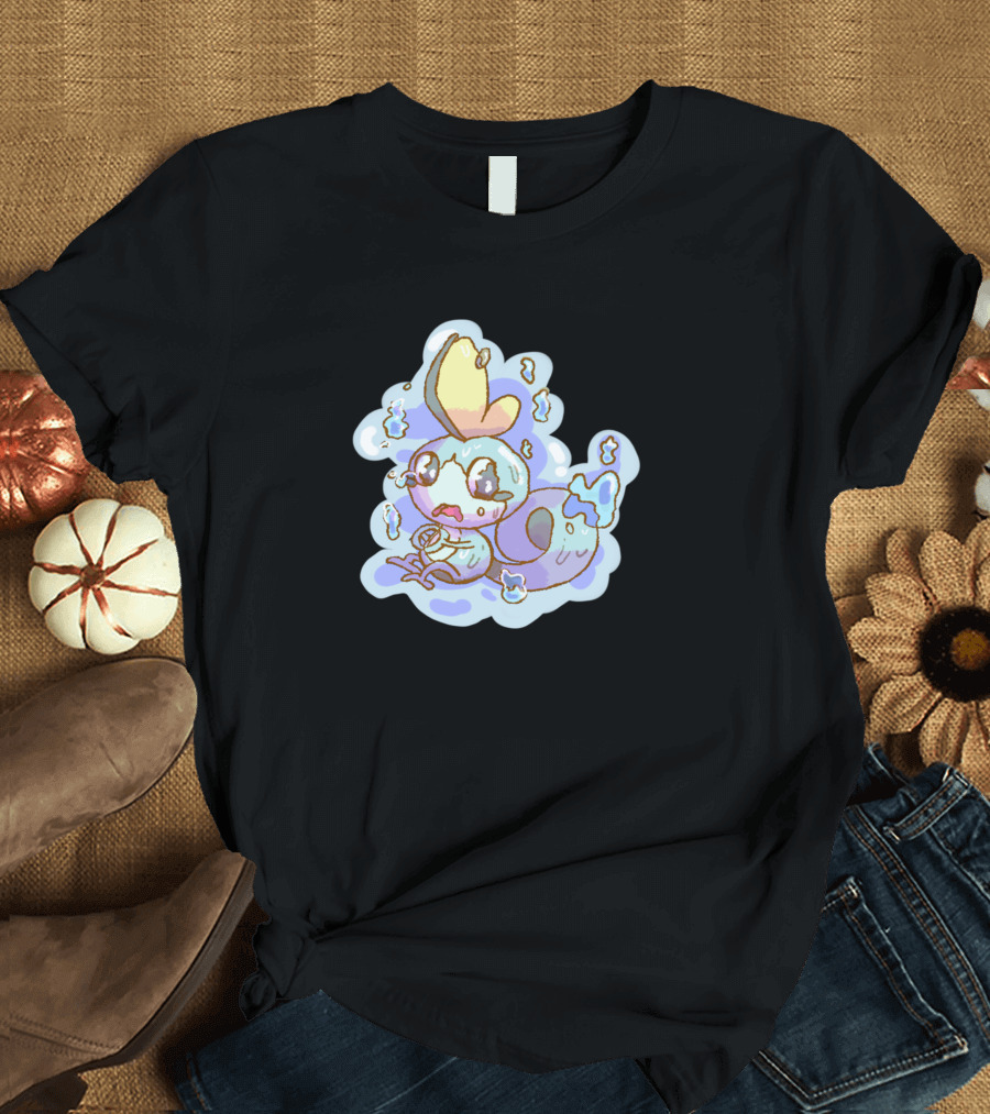 Shy Cute Little Frog Sobble Pokemon Fan T-Shirt