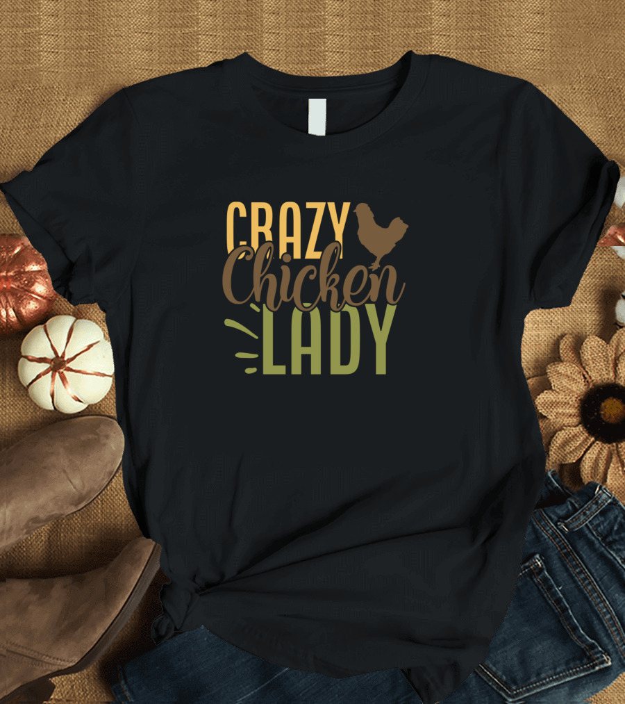 Crazy Chicken Lady Rooster T-Shirt