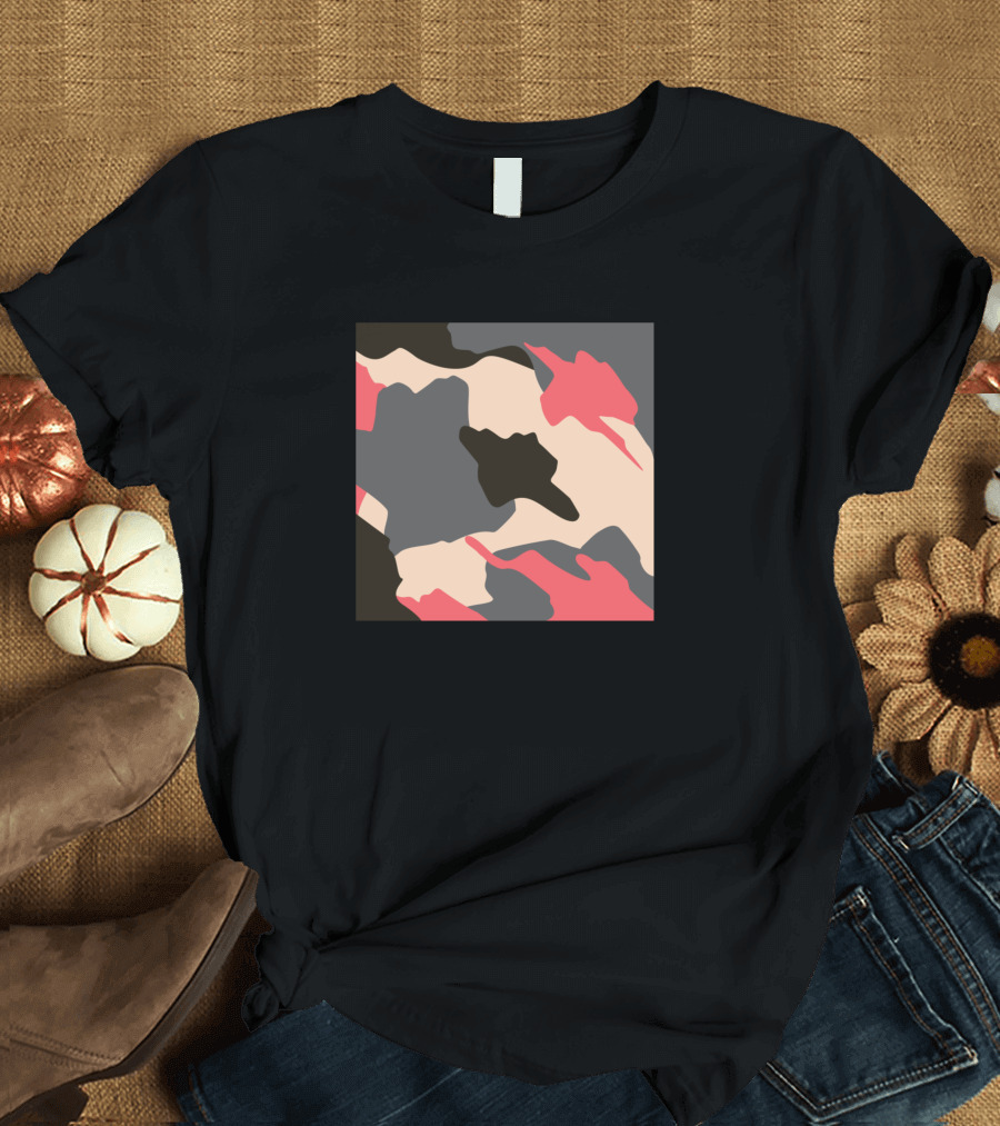 Cute Camouflage Pattern Square T-Shirt