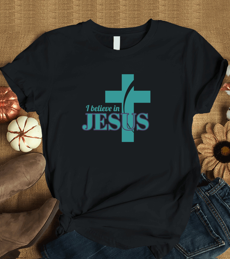 I Believe In Jesus Cross Image T-Shirt
