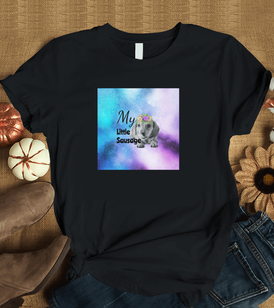 My Little Sausage Dachshund Puppy Watercolor T-Shirt