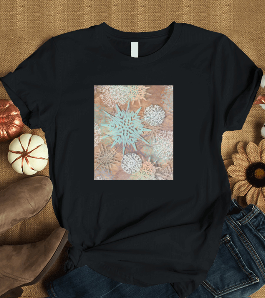 Vintage Snowflakes Retro Winter Aesthetic T-Shirt