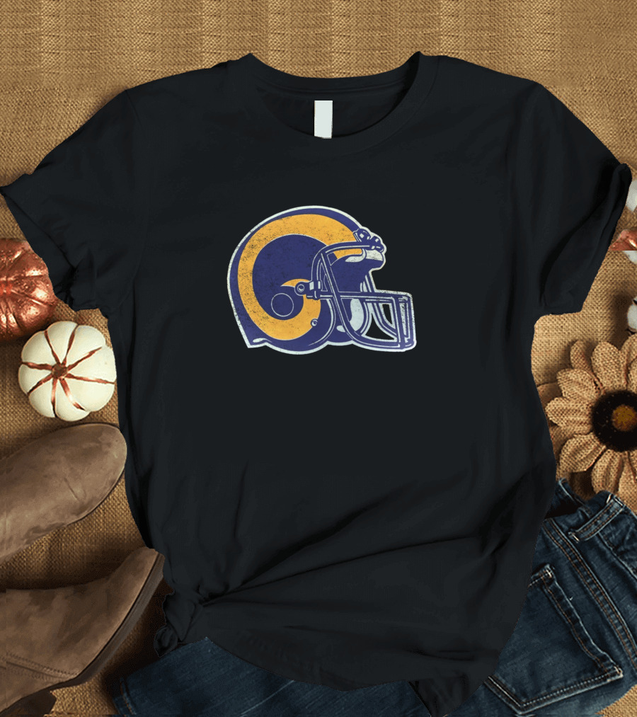 Vintage 1980s Rams Football Helmet T-Shirt